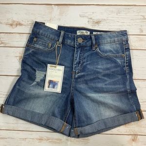 High-Rise Denim Jean Shorts